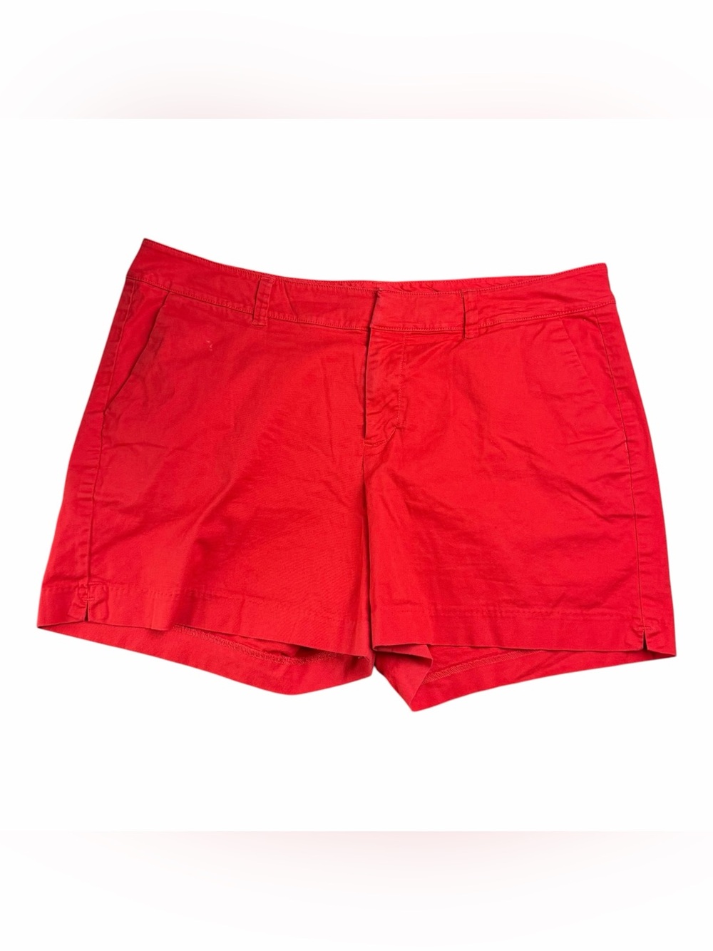 Old Navy Women’s Shorts Red Causal Size 14 Mid Rise Button Hook And Zip